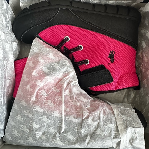 NIB Polo Ralph Lauren Little Girl's Barnes Winter Snow Boots Size 2 - Picture 4 of 9